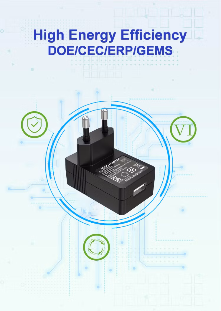 Kc Kcc 5V2a USB Wall Mounted Power Adapter Korera Plug Power Supply Adaptor