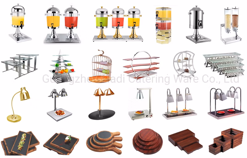Guangzhou Arabic Wholesale Catering Equipment Luxury Italian Dining Table Set Commercial Buffet Table Wedding Rectangular Foldable LED Buffet Table