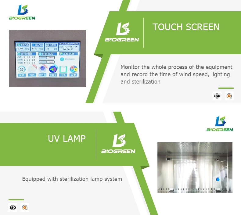 High Quality Laboratory Machine Stainless Steel Laminar Flow Low Noise LCD Display Biological Safety