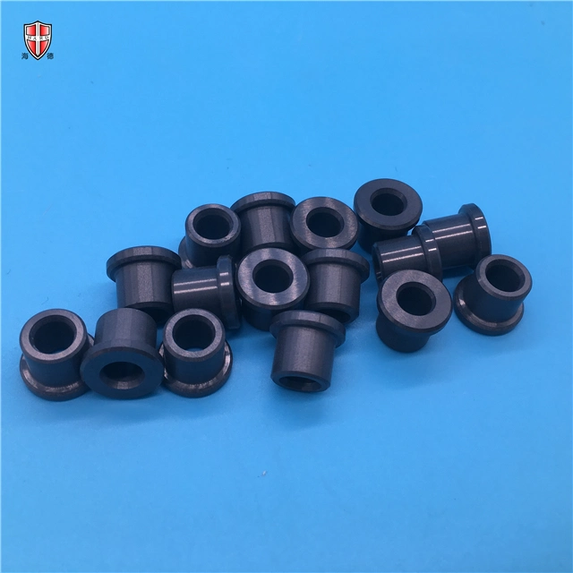 Corrosion Resistant Black Si3n4 Silicon Nitride Ceramic Part Bushing Sleeve Pipe High Quality Industry Customized