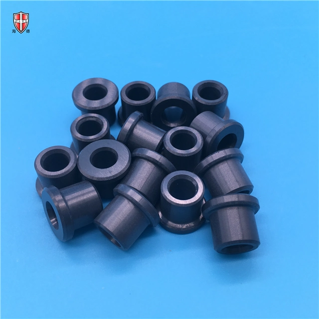 Corrosion Resistant Black Si3n4 Silicon Nitride Ceramic Part Bushing Sleeve Pipe High Quality Industry Customized