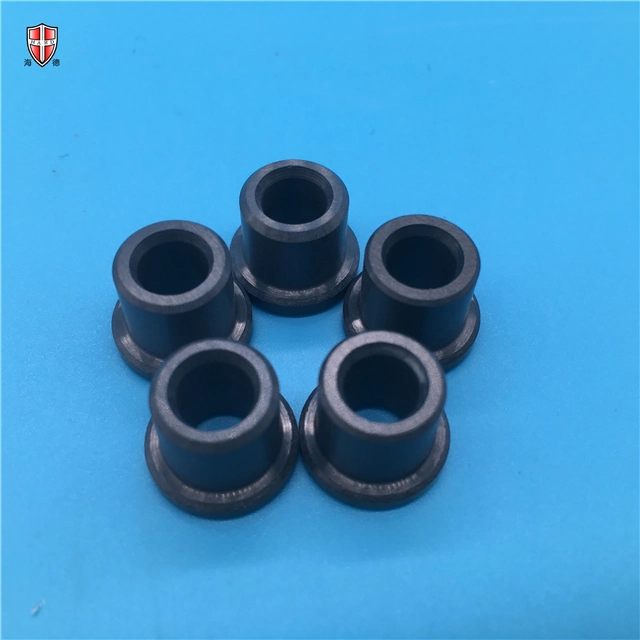 Corrosion Resistant Black Si3n4 Silicon Nitride Ceramic Part Bushing Sleeve Pipe High Quality Industry Customized