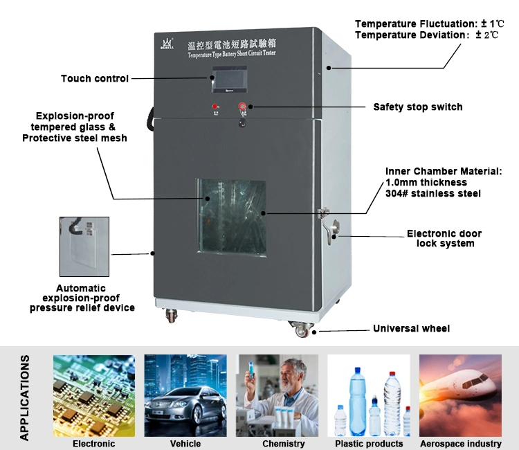 Lithium Battery Temperature-Controlled Short Circuit Test Chamber Lab