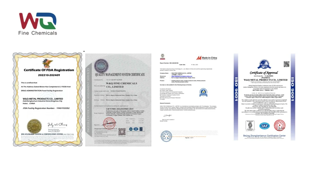 CAS No 10026-24-1 21%Min Cobalt Sulphate