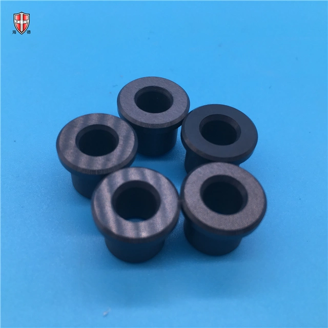 Corrosion Resistant Black Si3n4 Silicon Nitride Ceramic Part Bushing Sleeve Pipe High Quality Industry Customized