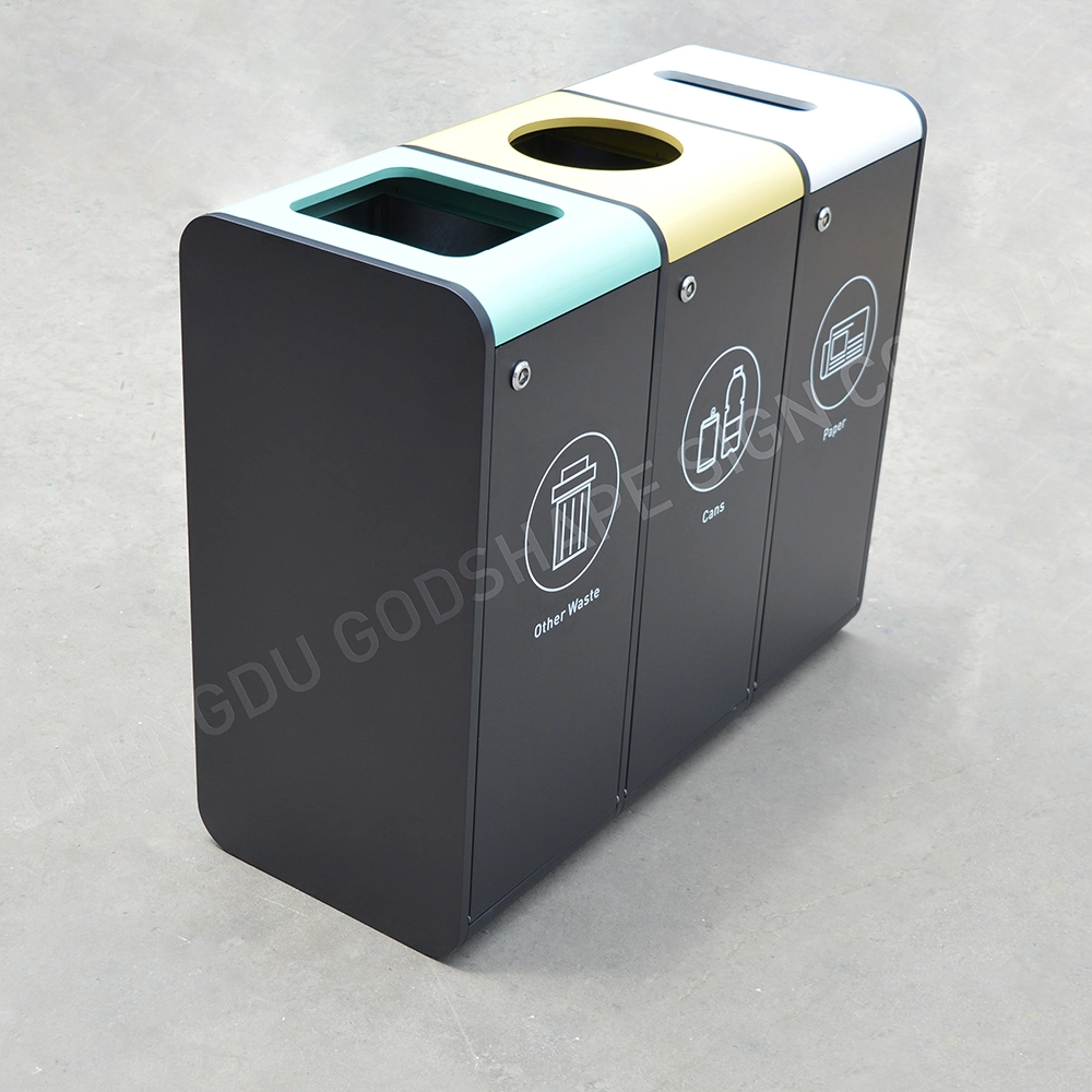 Top Opening Brushed Metal Garbage Recycling Bins