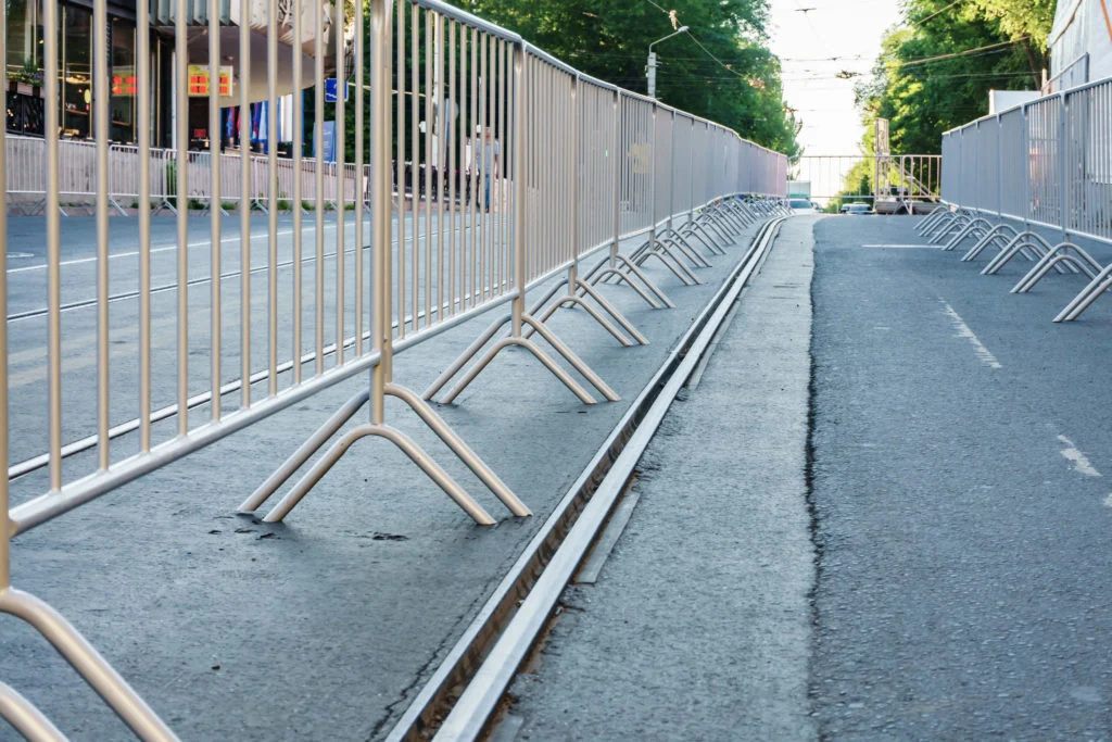 1800mmx3000mm Crowd Control Barriers Metal Railing Stand Crowd Control Barrier Stanchion