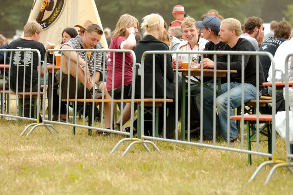 Hot Dipped Galvanized Metal Event Crowd Control Barrier