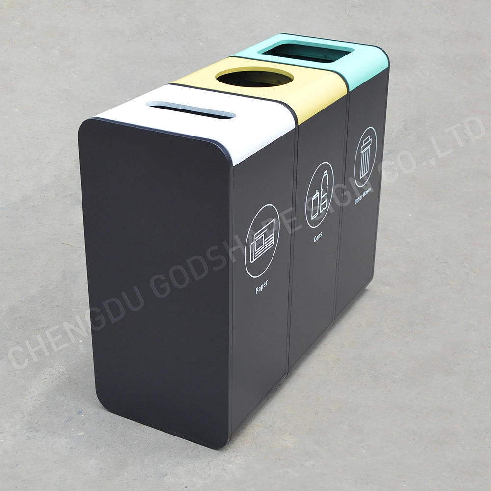 Top Opening Brushed Metal Garbage Recycling Bins