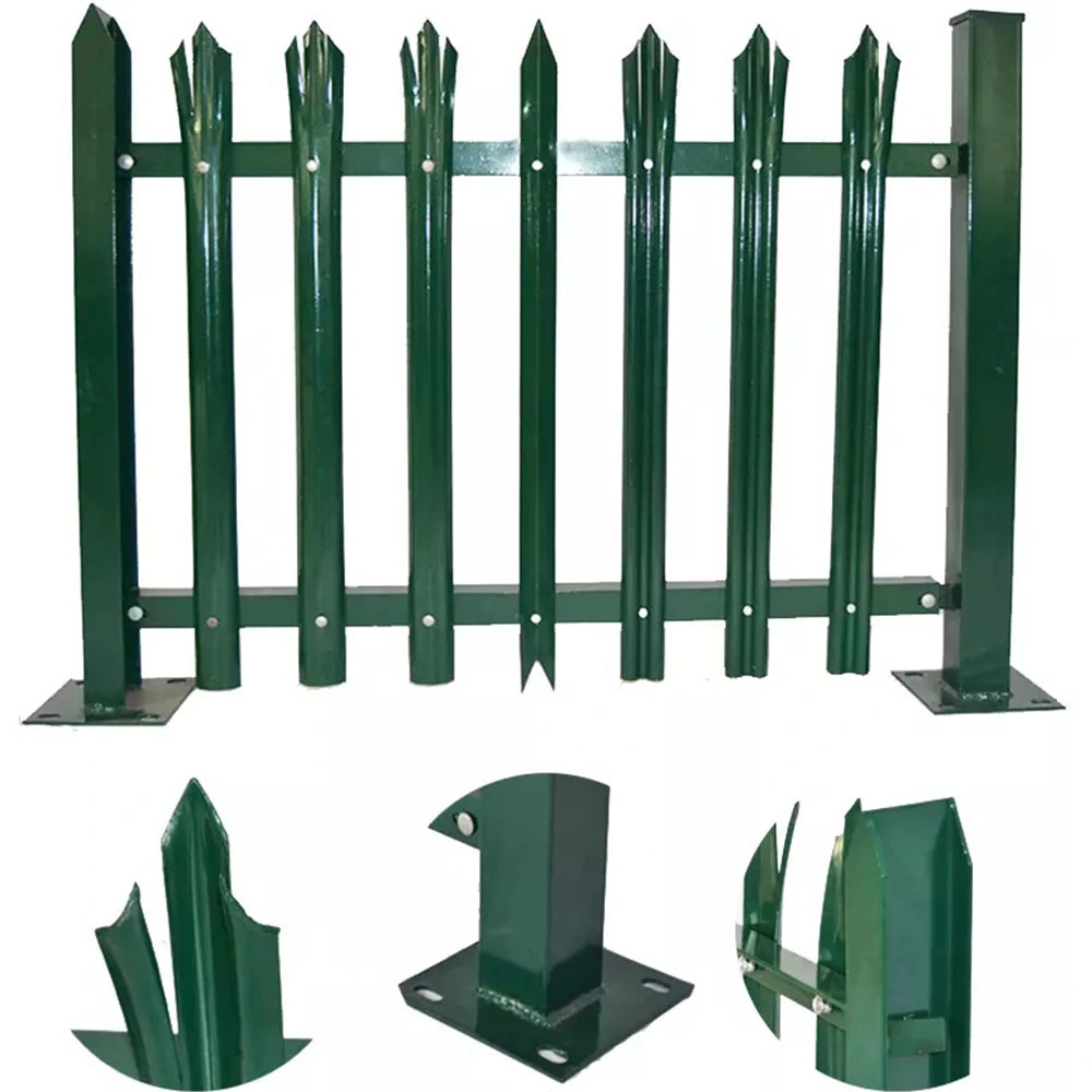 Galvanized Palisade Fence Panels Iron Metal Fence Outdoor Locations