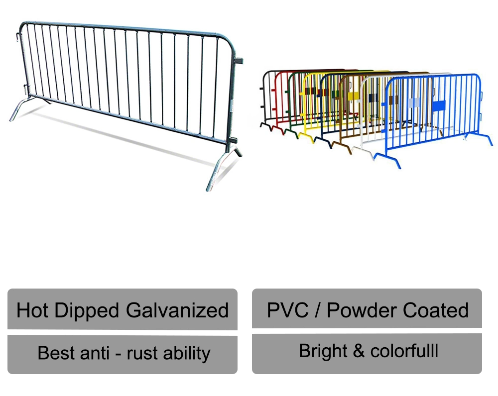 1800mmx3000mm Crowd Control Barriers Metal Railing Stand Crowd Control Barrier Stanchion