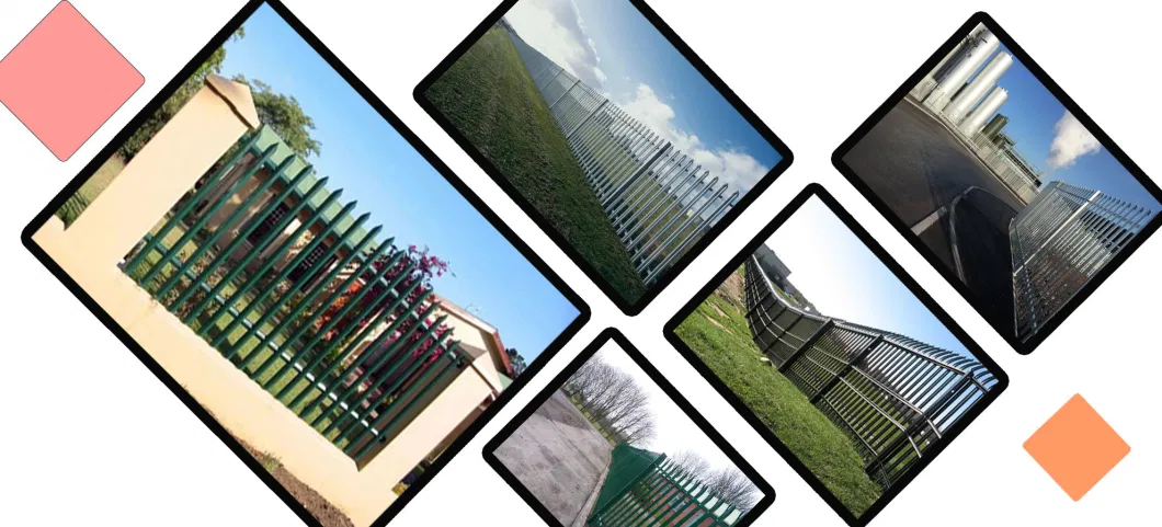 6f X 8FT PVC Coated D/W Steel Fence Metal Palisade Fence