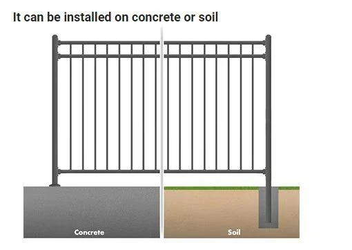 Galvanized or Powder Coated Steel Fence Posts 6FT Metal Garden Fence