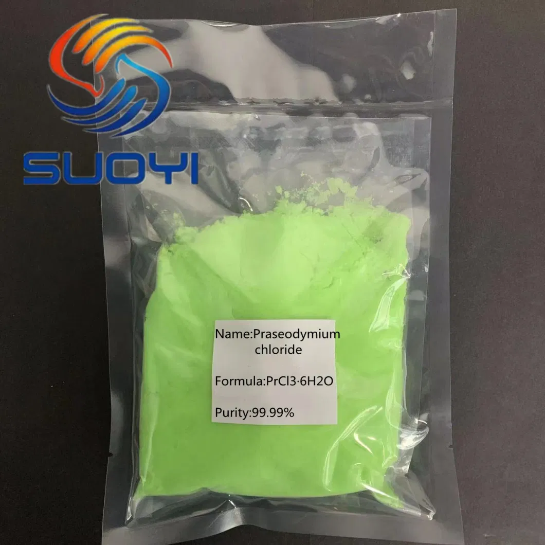 Suoyi Praseodymium Chloride 99-99.999% Analytical Pure Prcl3*6H2O CAS 10361-79-2 Used for Dental Application