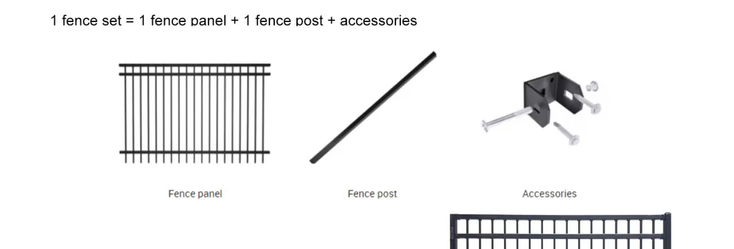 7ftx8FT Metal Security Wrought Iron Steel Fence for Yard School Garden