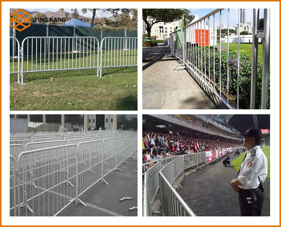 Customized Metal Iron Crowd Control Barrier Movable Fencing Portable Barricades Temporary Fence