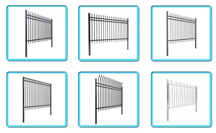 7ftx8FT Metal Security Wrought Iron Steel Fence for Yard School Garden