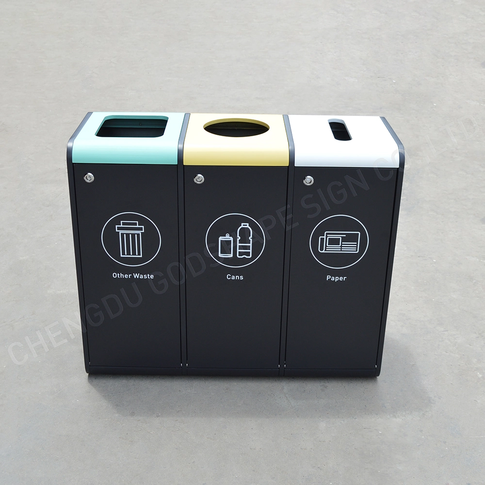 Top Opening Brushed Metal Garbage Recycling Bins