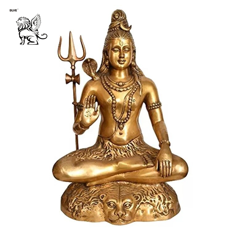 Religion Supplier Outdoor Decoration Metal Casting God Shiva Bronze Statue Bfsb-12