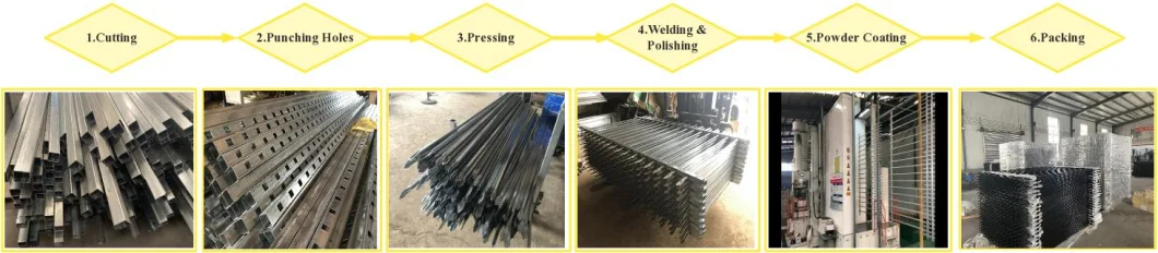 Galvanized Palisade Fence Panels Iron Metal Fence Outdoor Locations