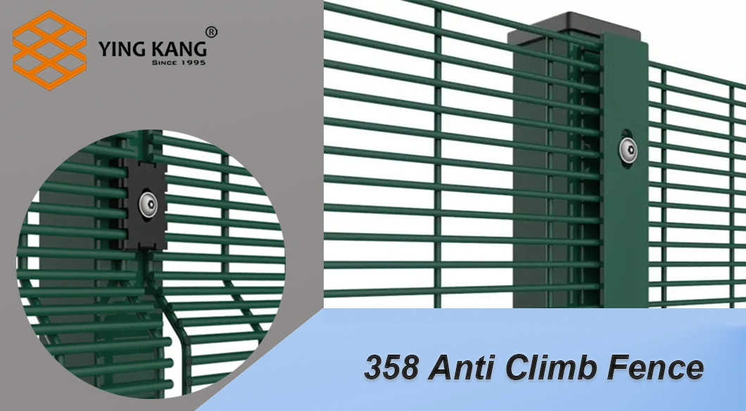 High Security Anti Climb Fence 358 Welded Metal Fence Panel for Prison