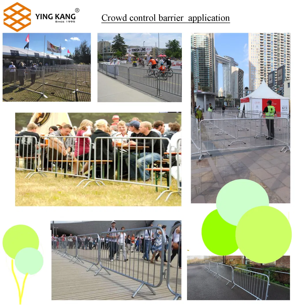 1800mmx3000mm Crowd Control Barriers Metal Railing Stand Crowd Control Barrier Stanchion