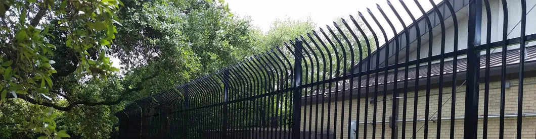 7ftx8FT Metal Security Wrought Iron Steel Fence for Yard School Garden