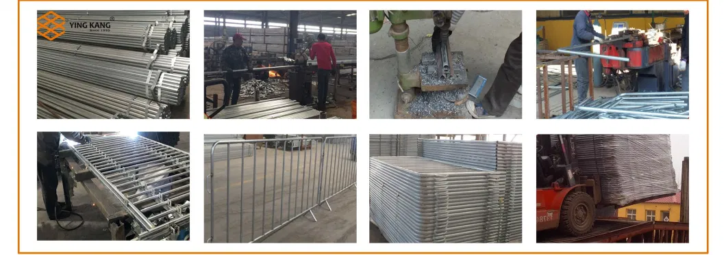 Customized Metal Iron Crowd Control Barrier Movable Fencing Portable Barricades Temporary Fence