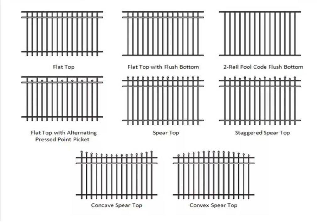 Factory Direct Supply Galvanized Metal Picket Ornamental Fence Tubular Steel Fence/Garden Fence