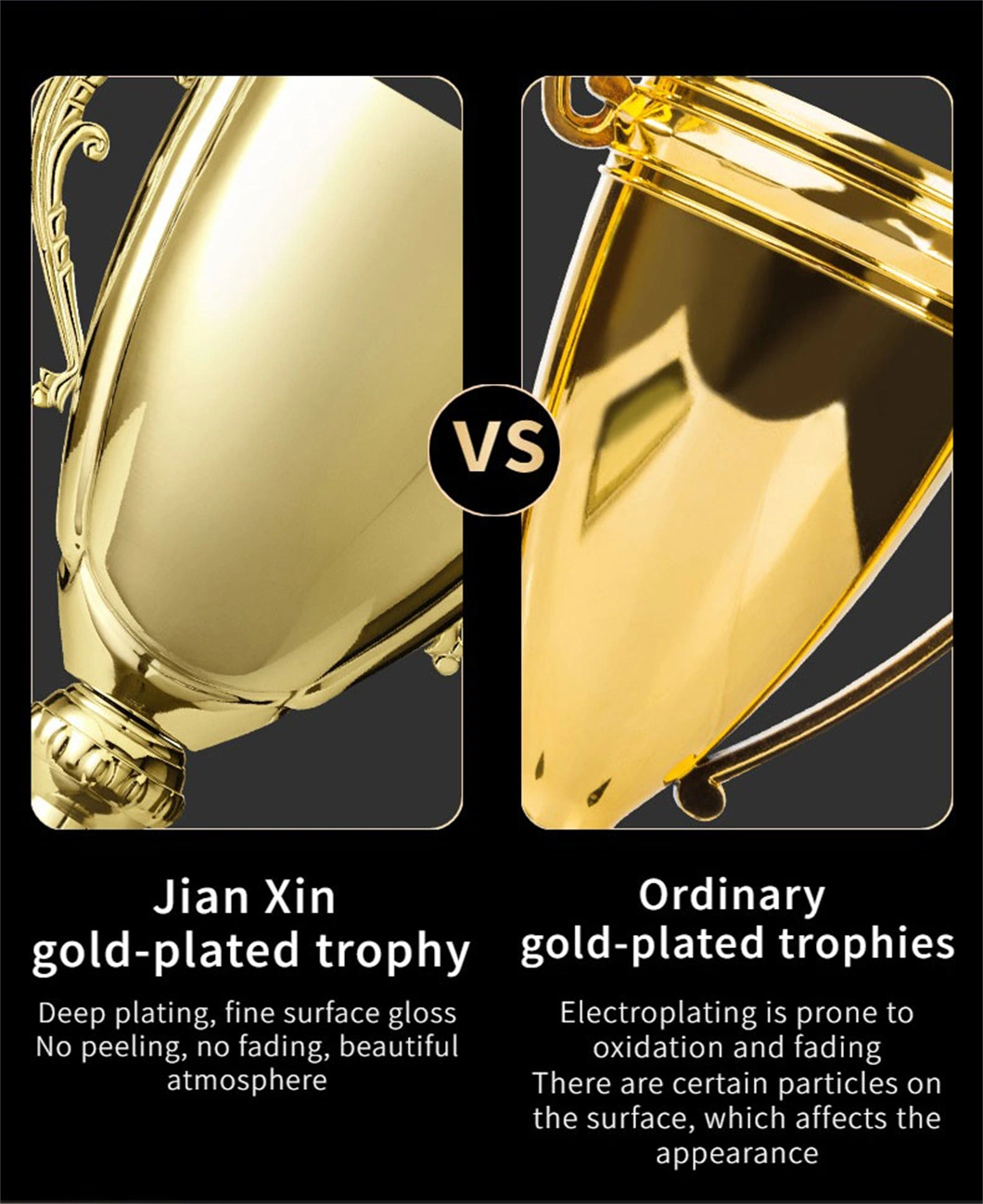 Chinese Manufacturer Jianxin Crafts Wholesale Custom Football Marathon Sports Event Karate Metal Crystal Trophy