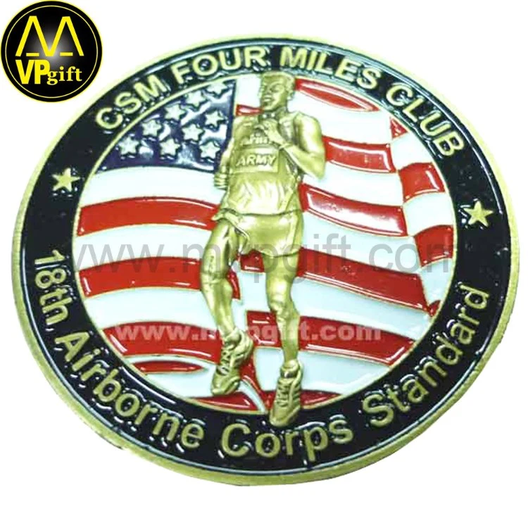 Wholesale Custom Cheap Blank Metal 3D St Michael Armor of God Enamel Marine Corps Firefighter Security Navy Chief Army Masonic Canada Us Military Challenge Coin