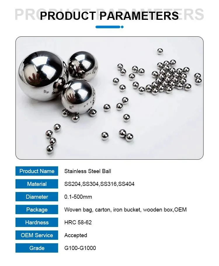 Stainless Steel Ball for Bearing Zro2 Si3n4 Ceramic Balls for Bearing