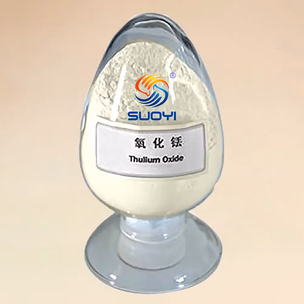 Suoyi High Purity Thulium Oxide White Powder Rare Earth 99.9%-99.9999% Nano Thulium Oxide TM2o3 with Best Price CAS 12036-44-1