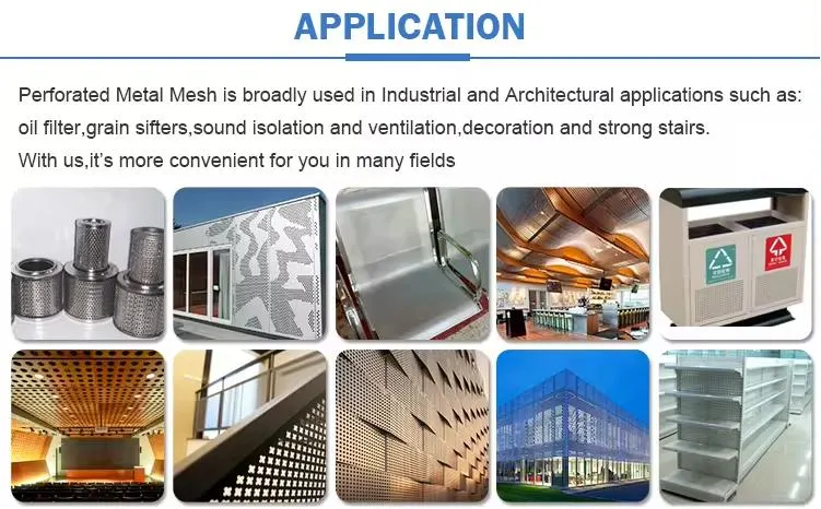 Reasonable Price Aluminum Galvanized Perforated Metal Sheet Mesh for Architectural