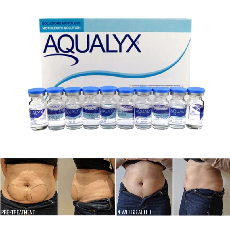 Most Popular Slimming Injection Lemon Bottle 5 Vials Fat Diaaolbe Belly Leg Fat Reduce Body Weight Loss Injection Aqualyx Kybella Lipo Lab V-Line