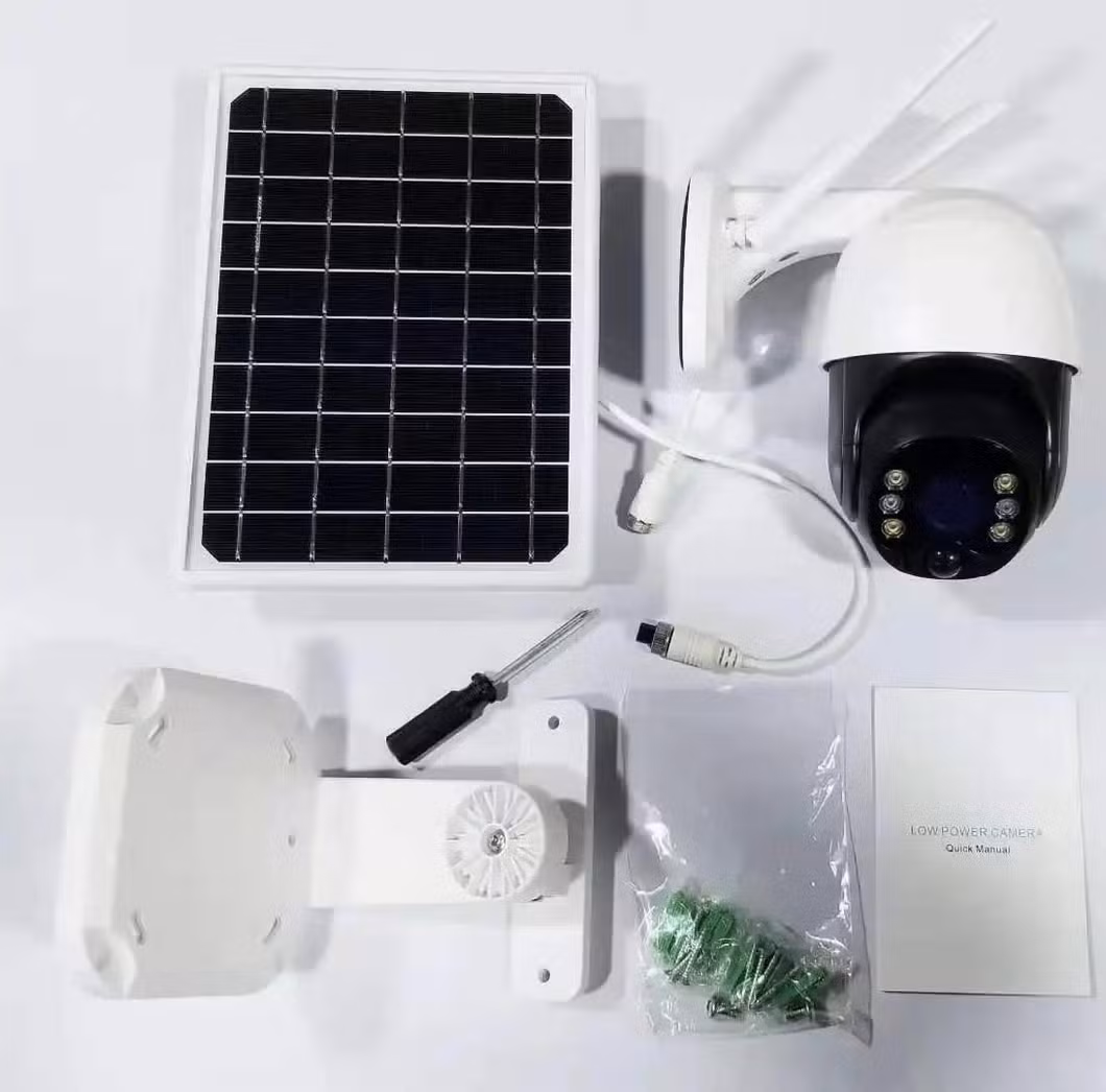 High-Performance Solar-Powered PIR Security Camera with Dual Lights