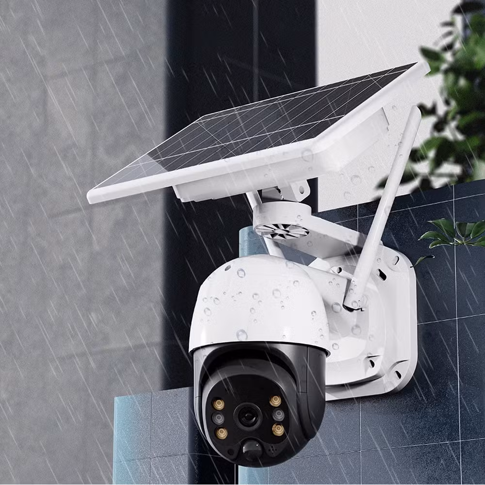 High-Performance Solar-Powered PIR Security Camera with Dual Lights