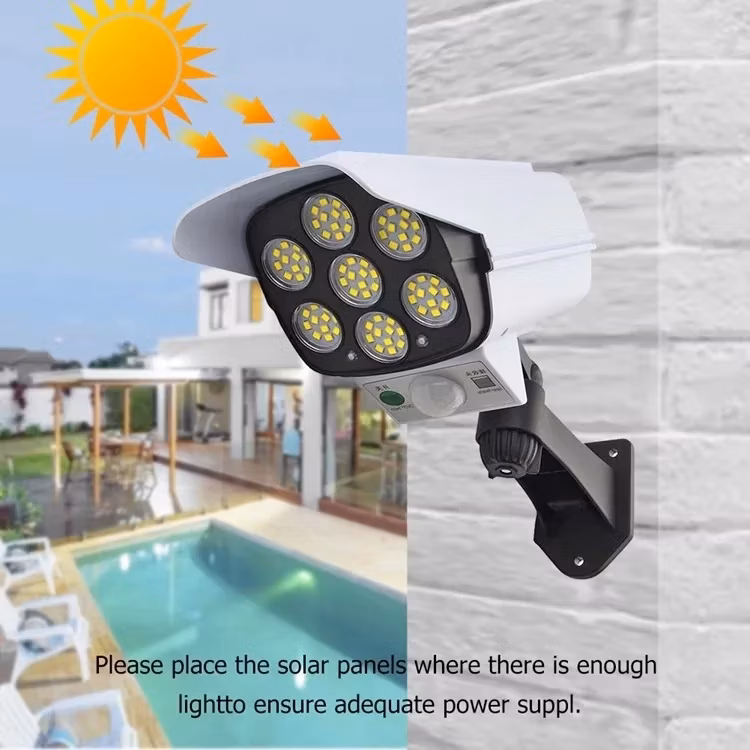 Dummy Solar Camera Motion Sensor LEDs Spotlight Wall Street Lamp Solar Garden Lights for Lawn Patio Yard Walkway