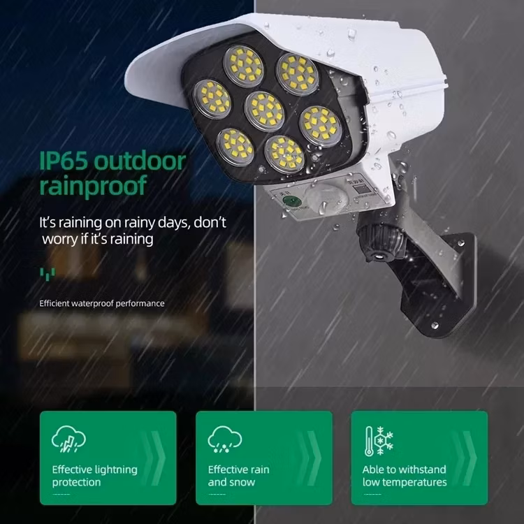 Dummy Solar Camera Motion Sensor LEDs Spotlight Wall Street Lamp Solar Garden Lights for Lawn Patio Yard Walkway