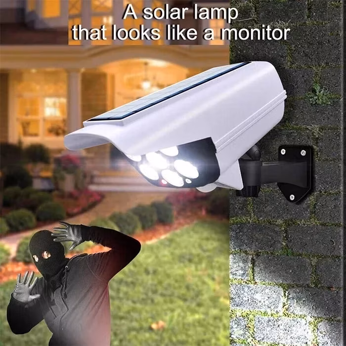 Dummy Solar Camera Motion Sensor LEDs Spotlight Wall Street Lamp Solar Garden Lights for Lawn Patio Yard Walkway