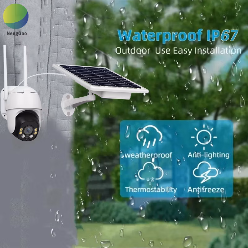 Solar Panel Battery Lights CCTV Surveillance Camera WiFi 2.4GHz Solar Camera Solar Powered CCTV