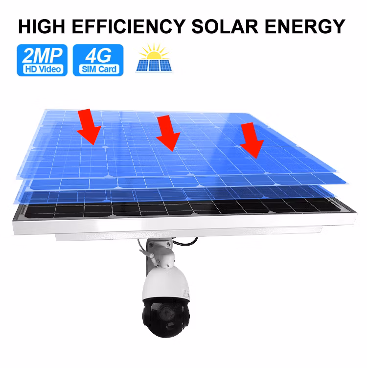 2.4GHz WiFi Home Outdoor 2MP CCTV Camera Solar Monitoring System