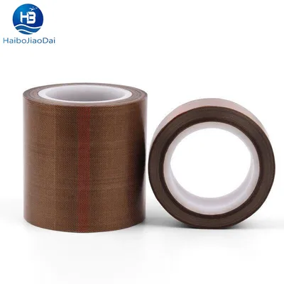 Hot Heat Transfer 1m or 1.25m Brown Black White Electrical Insulating High Temperature Resistant Tape PTFE