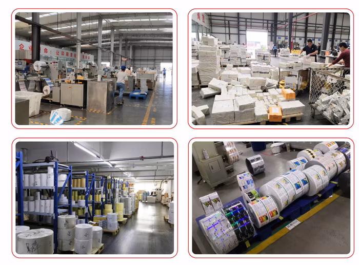 Lianyungang Carton Sticker Labels with Customized Size and Shape