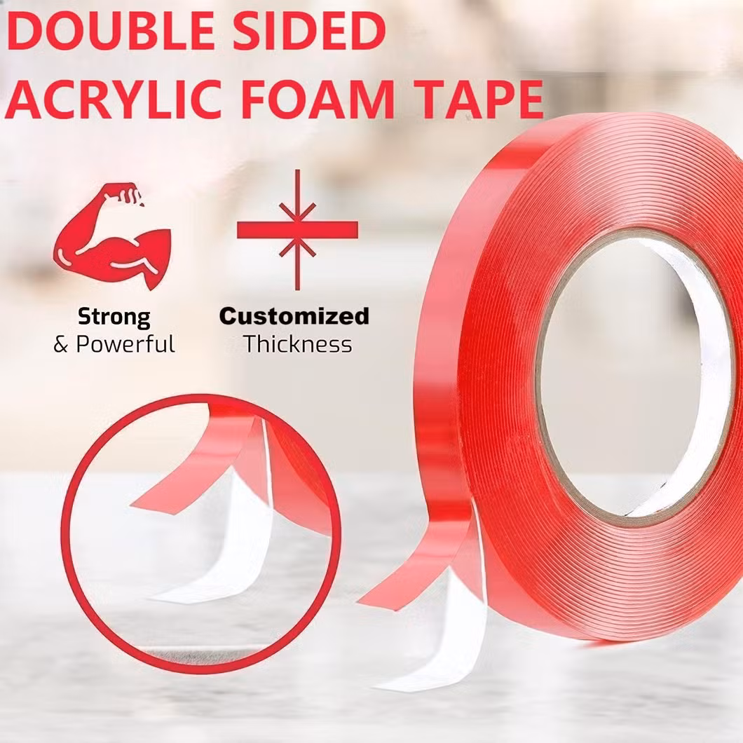 Wholesale Acrylic Foam Adhesive Strong Viscosity Washable Reusable Transparent Double Two Sided Tape