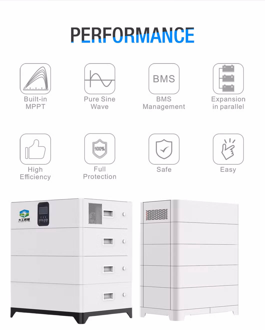 Hot Sale Cartoon Box 5years China Modular Energy Storage Lithium Iron Phosphate Battery Dhdj-5000