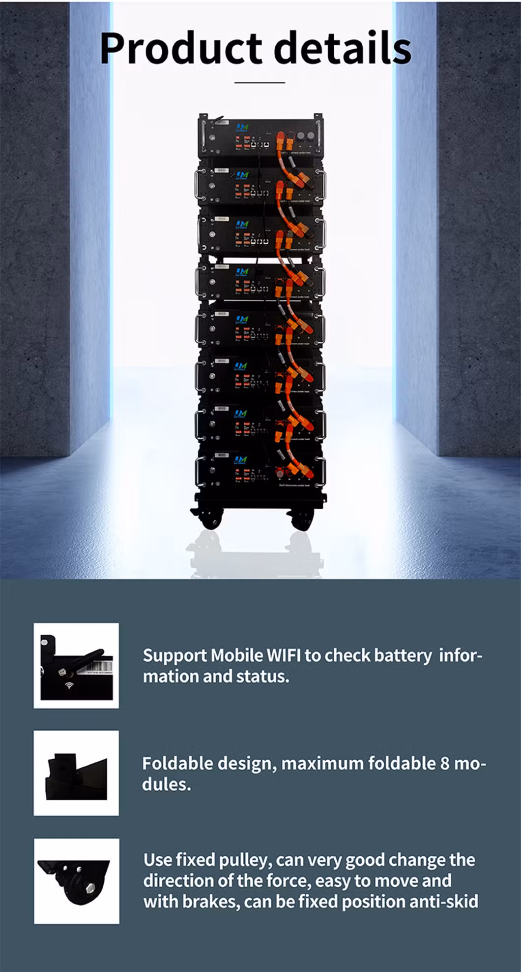Original Factory Baterias LiFePO4 Household Battery Energy Storage System Industrial Rack Design Solar Battery 48V 100ah Lithium Battery