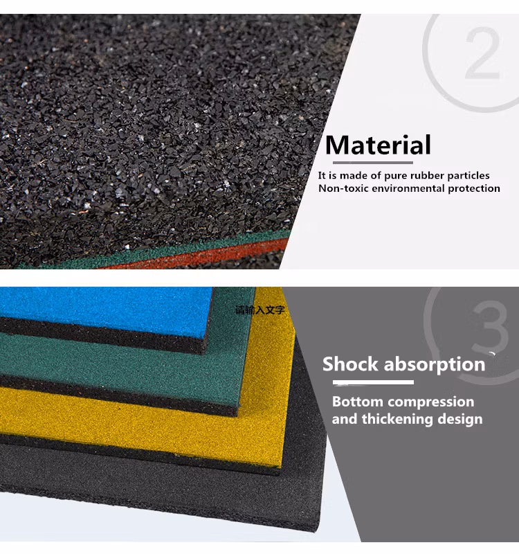 Colorful Size Customized Outdoor Shock-Absorbing Sport Venues Gym Rubber Flooring Mat