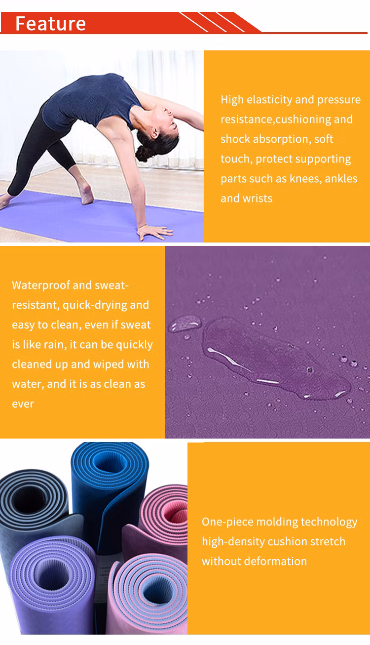 Yoga Pilate Exercise Custom Logo Natural TPE PU Rubber Yoga Mat