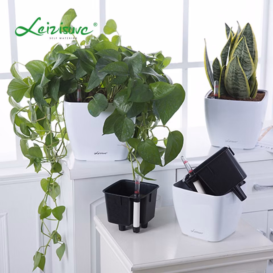 Square New Colorful Self-Watering Flower Pots Home and Garden Decoration